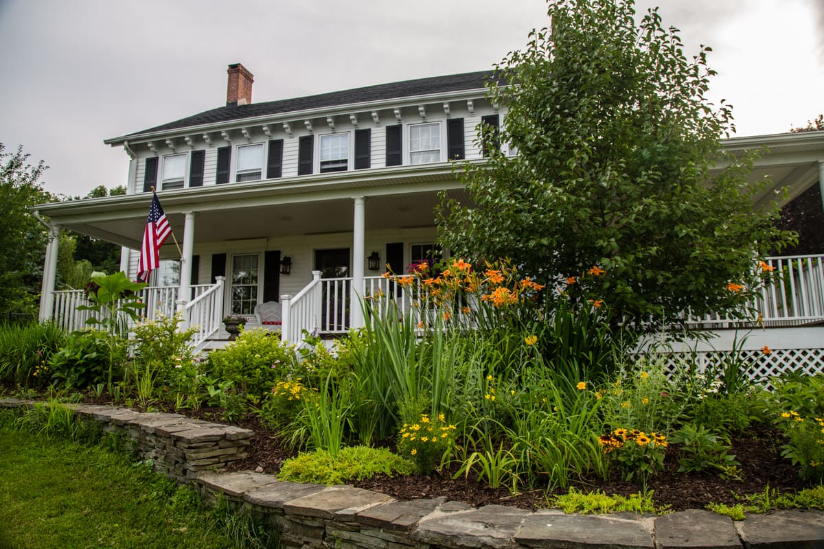 Glenwood Farmhouse exterior and garden